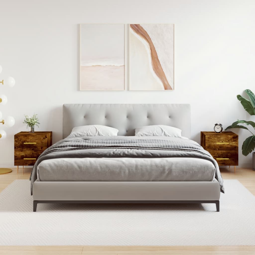 Bedside Cabinet 40X35X47.5 Cm Engineered Wood