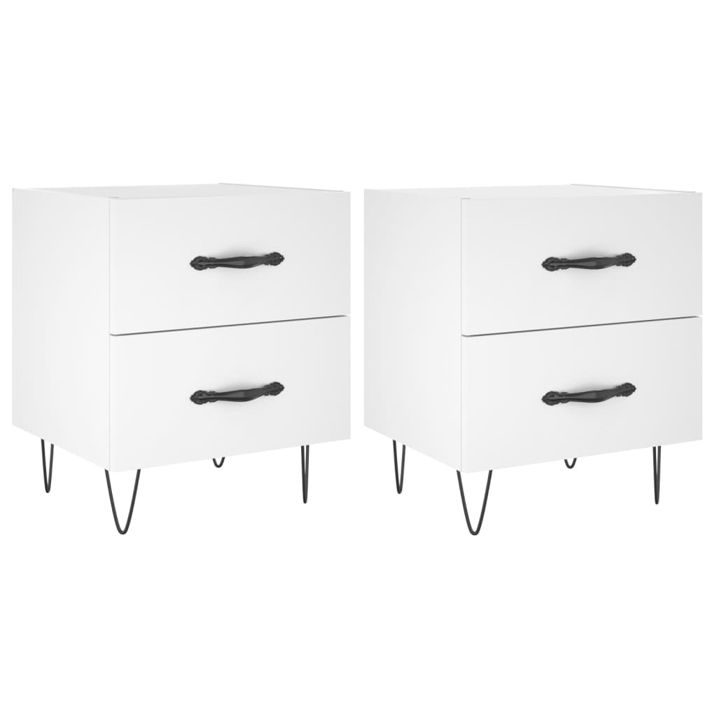Bedside Cabinets 2 Pcs 40X35X47.5 Cm Engineered Wood