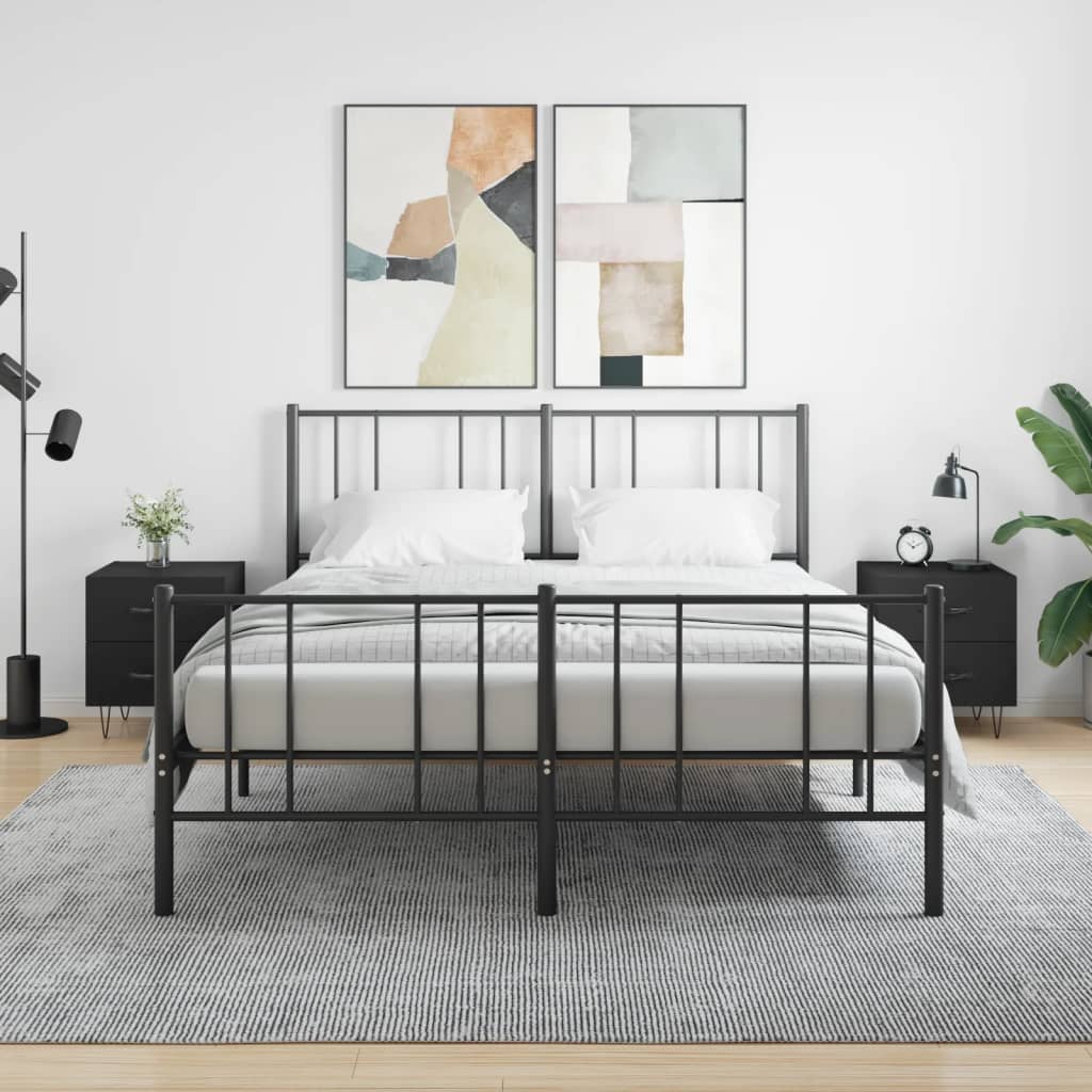 Bedside Cabinets 2 Pcs 40X35X47.5 Cm Engineered Wood