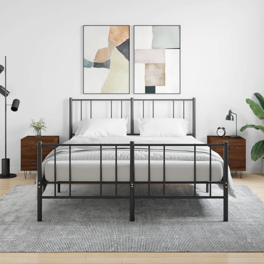 Bedside Cabinets 2 Pcs 40X35X47.5 Cm Engineered Wood