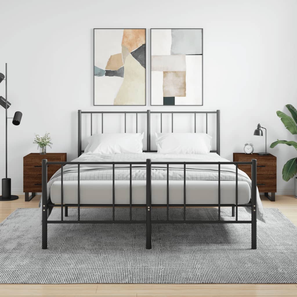 Bedside Cabinets 2 Pcs 40X35X47.5 Cm Engineered Wood