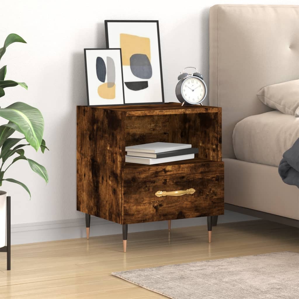 Bedside Cabinet 40X35X47.5 Cm Engineered Wood