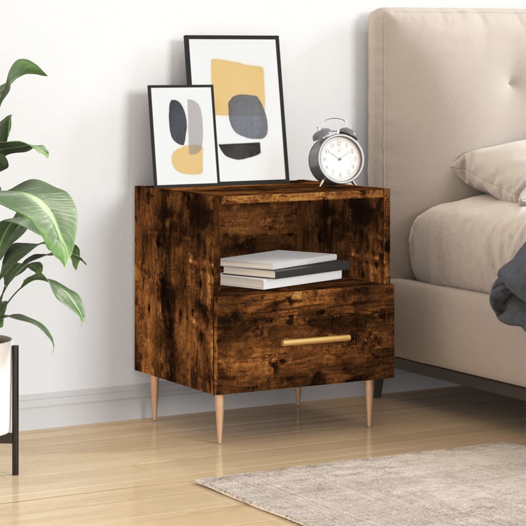 Bedside Cabinet 40X35X47.5 Cm Engineered Wood