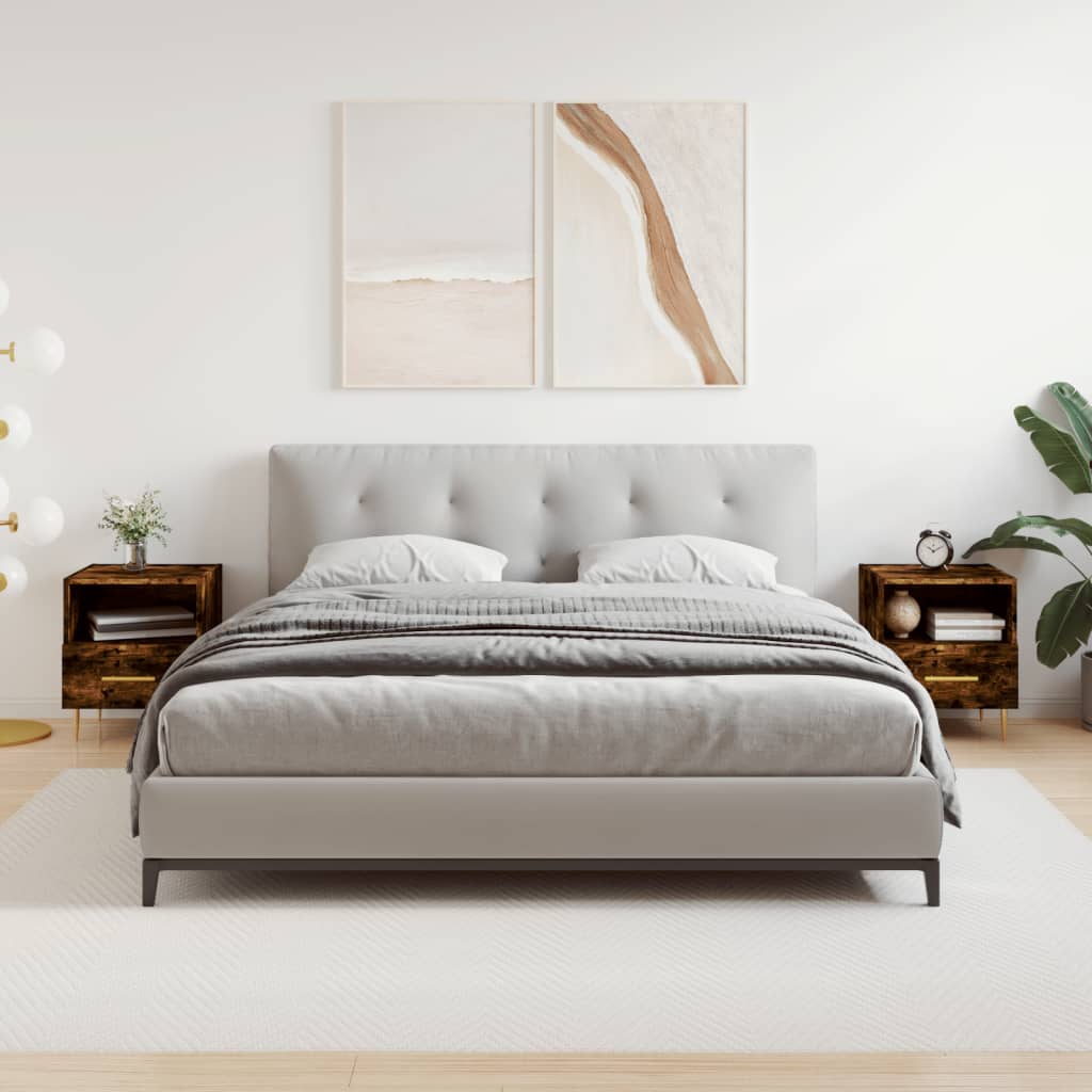 Bedside Cabinet 40X35X47.5 Cm Engineered Wood