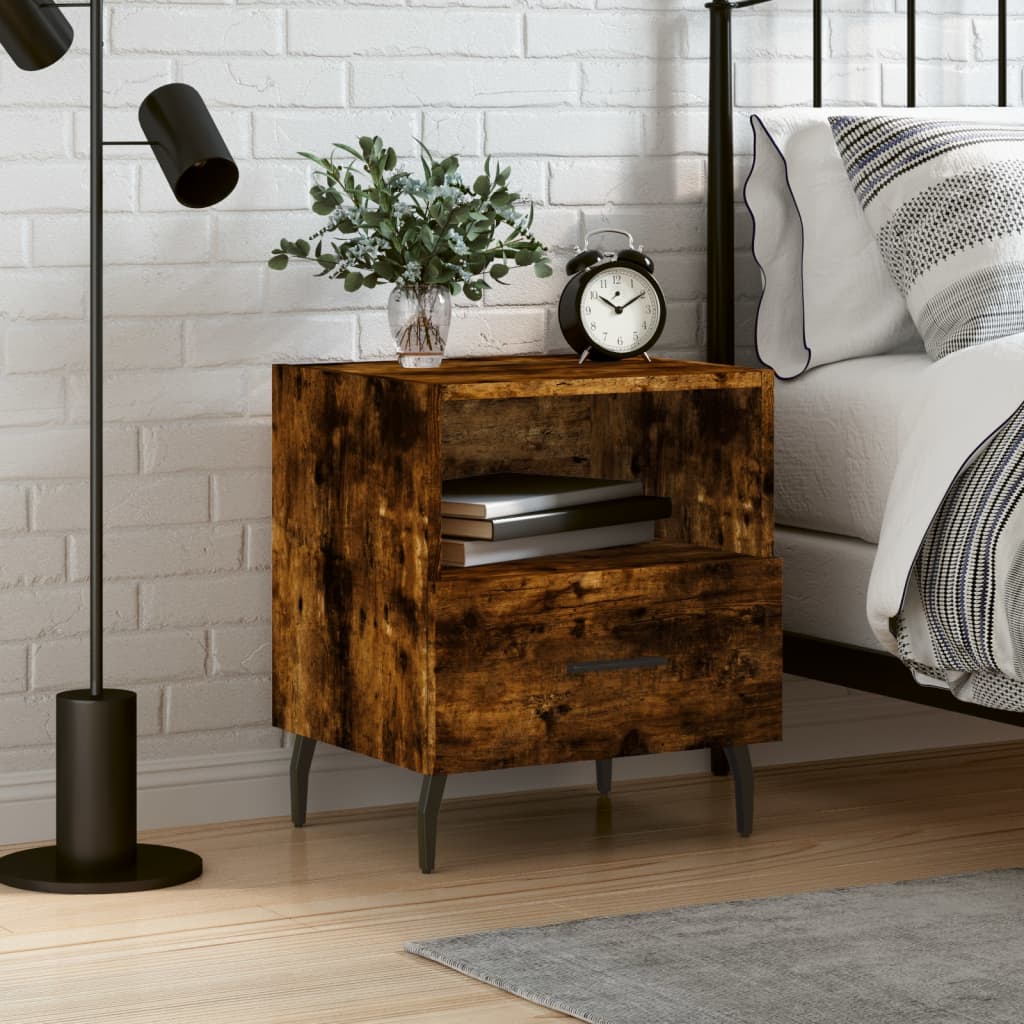 Bedside Cabinet 40X35X47.5 Cm Engineered Wood