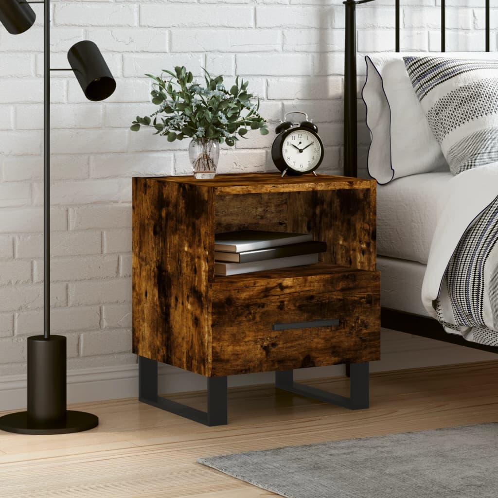 Bedside Cabinet 40X35X47.5 Cm Engineered Wood
