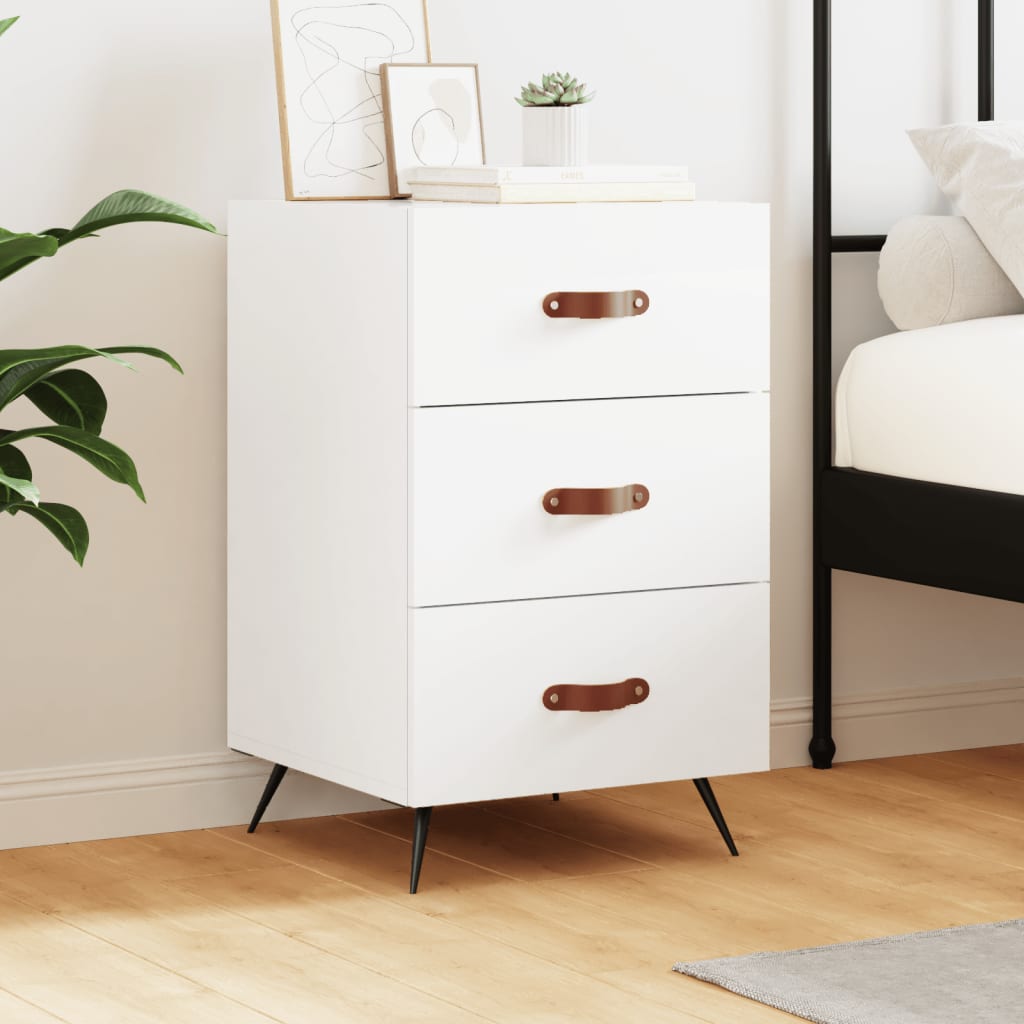 Bedside Cabinet 40X40X66 Cm Engineered Wood