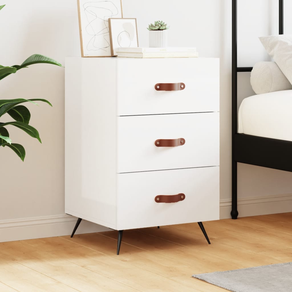 Bedside Cabinet 40X40X66 Cm Engineered Wood
