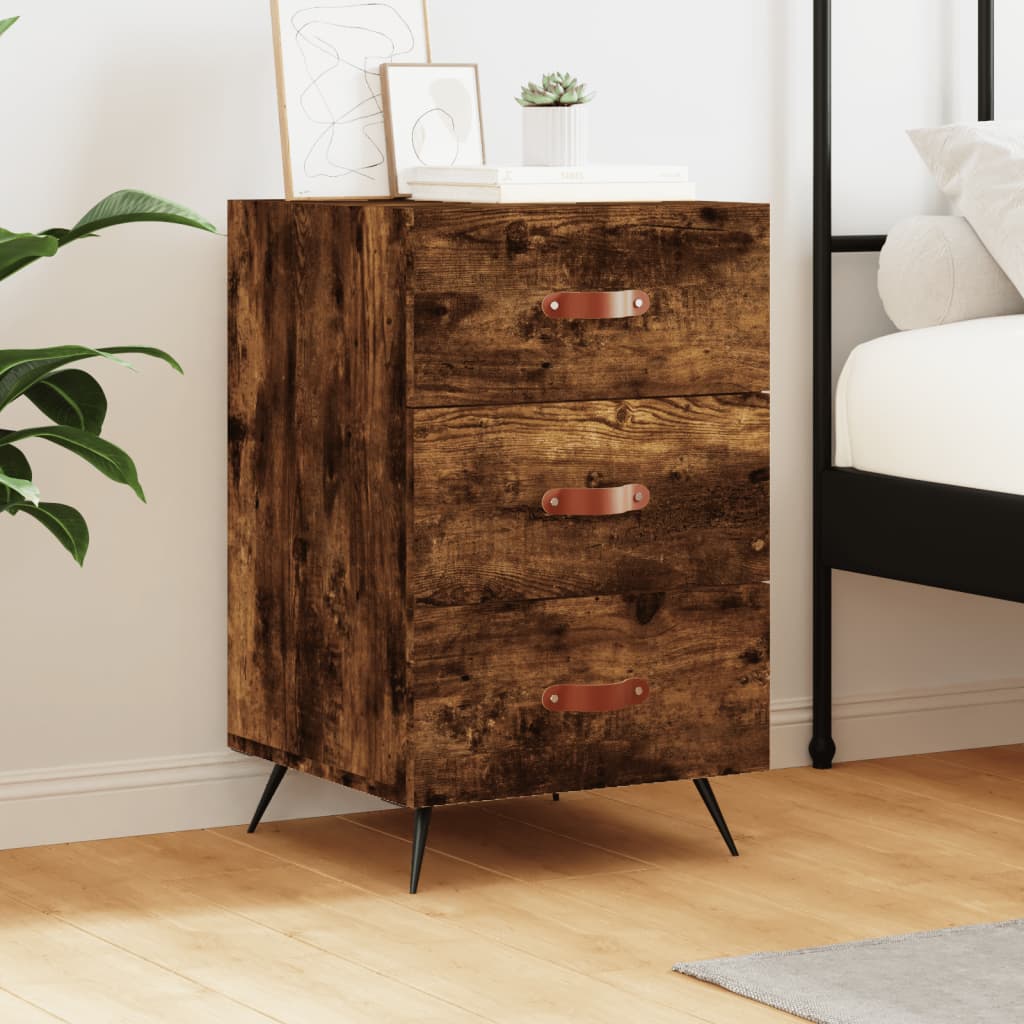 Bedside Cabinet 40X40X66 Cm Engineered Wood