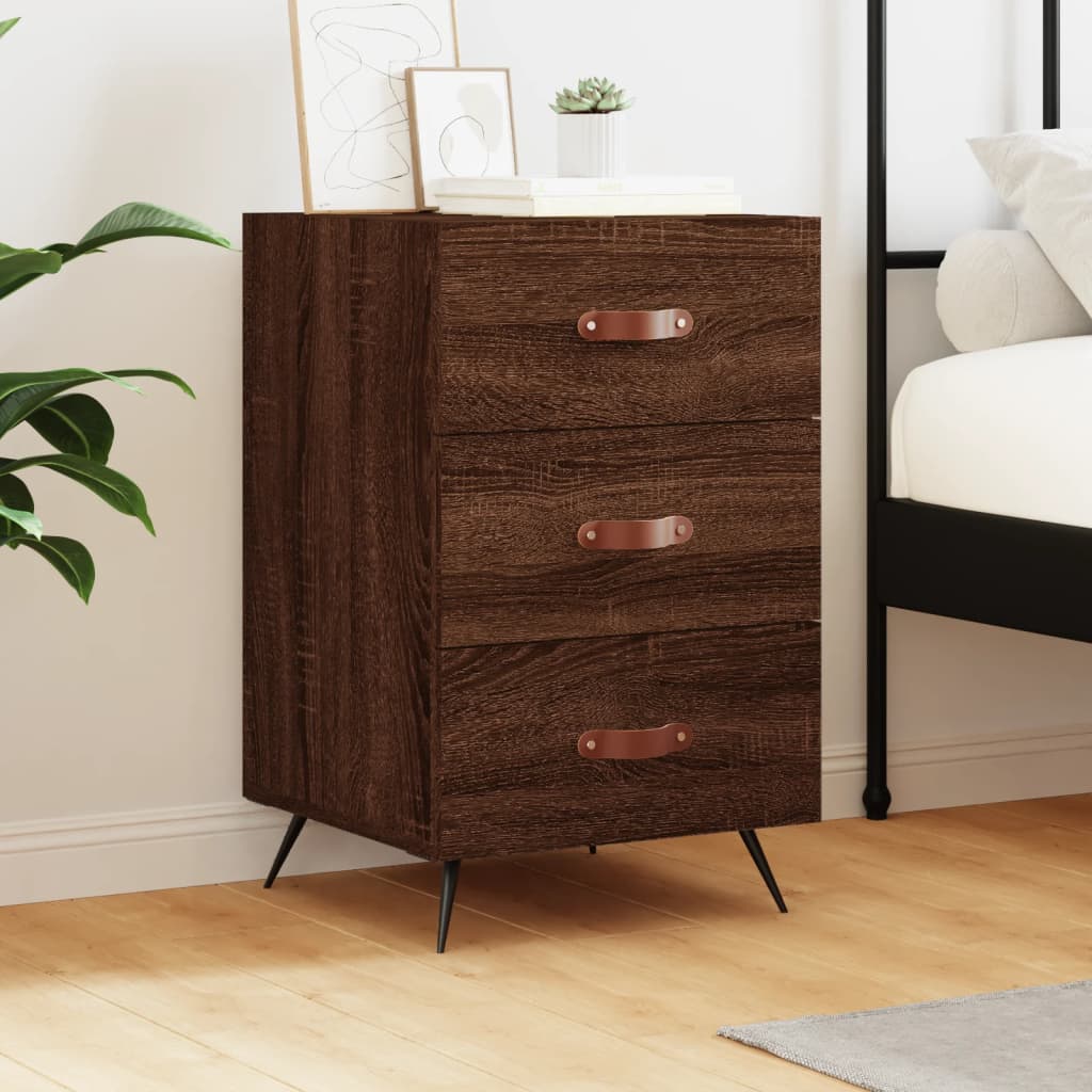 Bedside Cabinet 40X40X66 Cm Engineered Wood