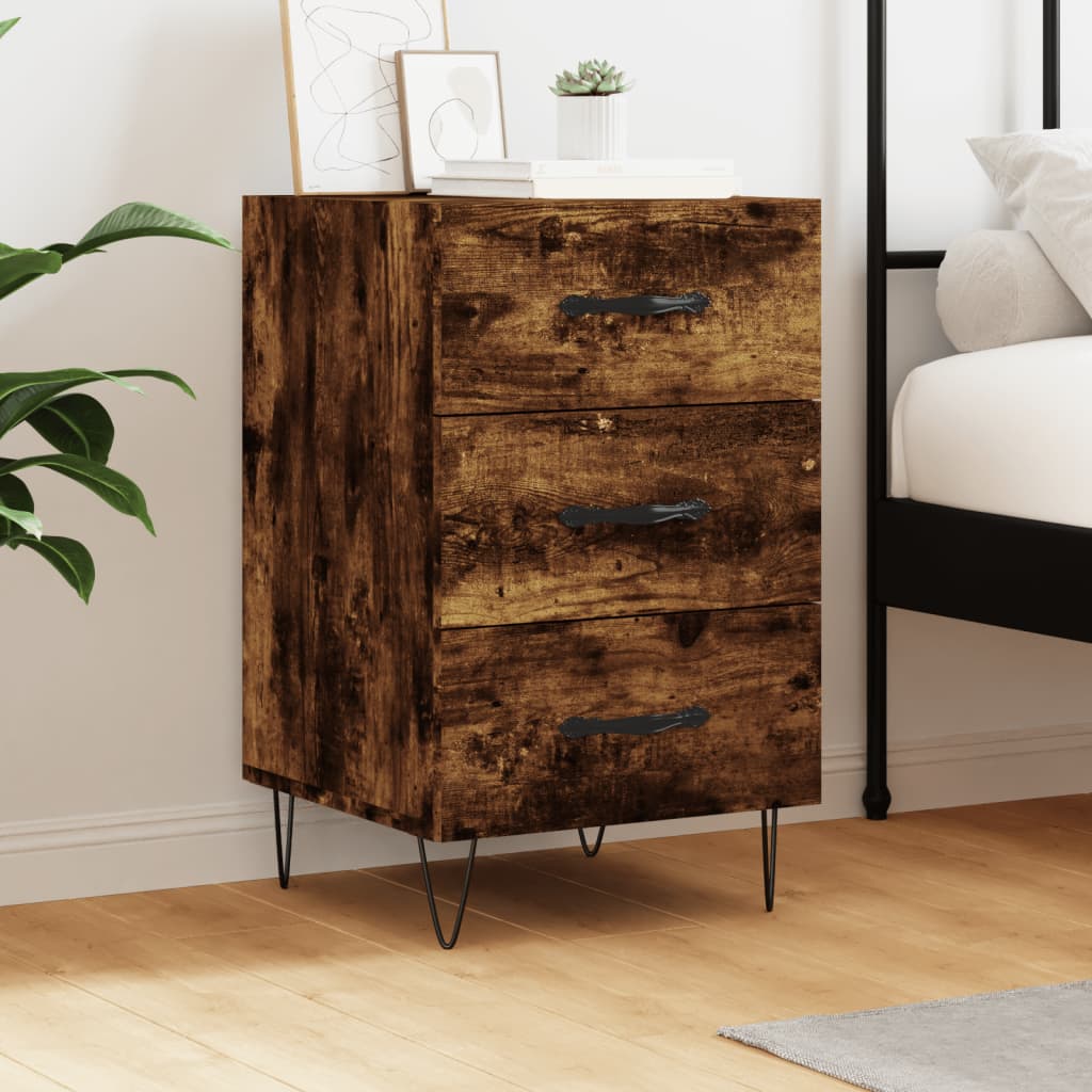 Bedside Cabinet 40X40X66 Cm Engineered Wood