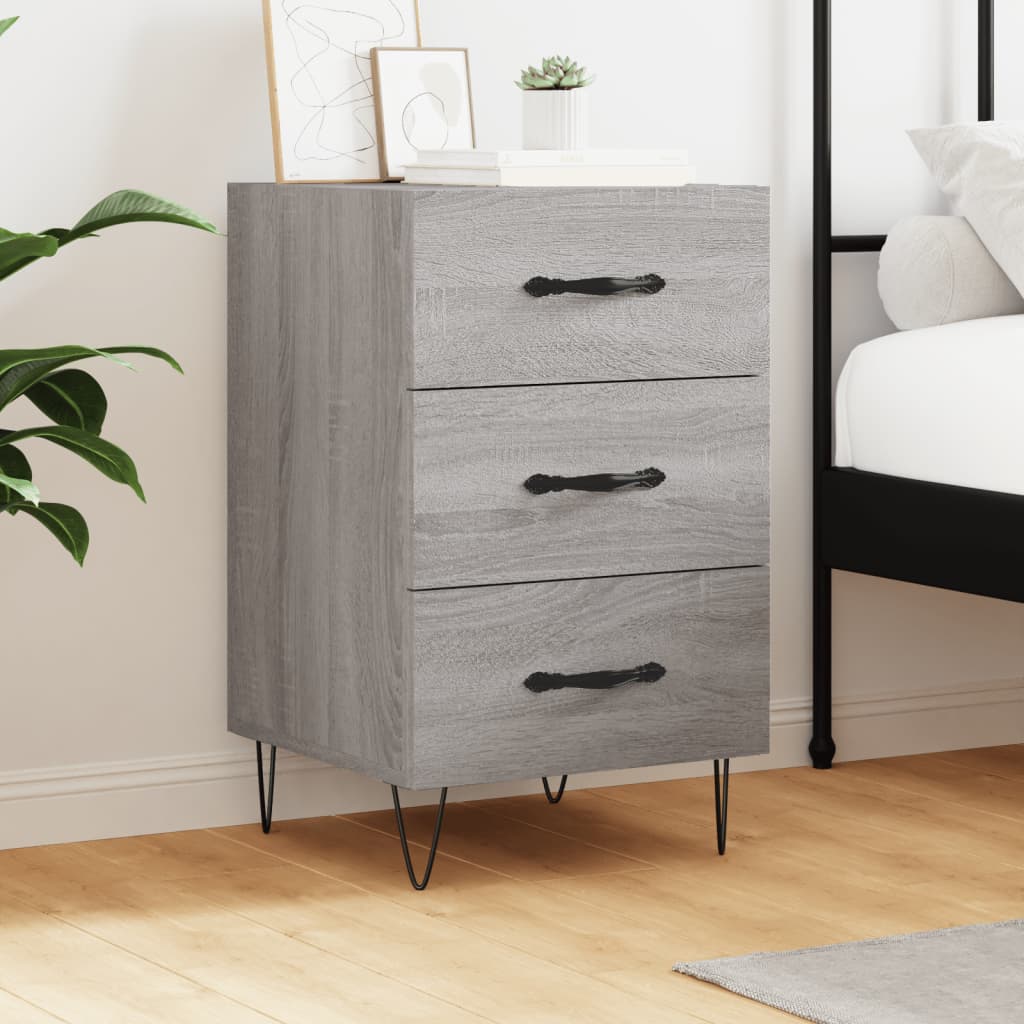 Bedside Cabinet 40X40X66 Cm Engineered Wood