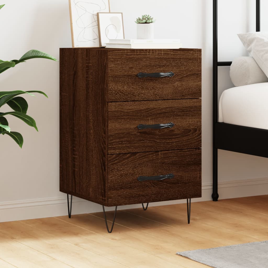 Bedside Cabinet 40X40X66 Cm Engineered Wood