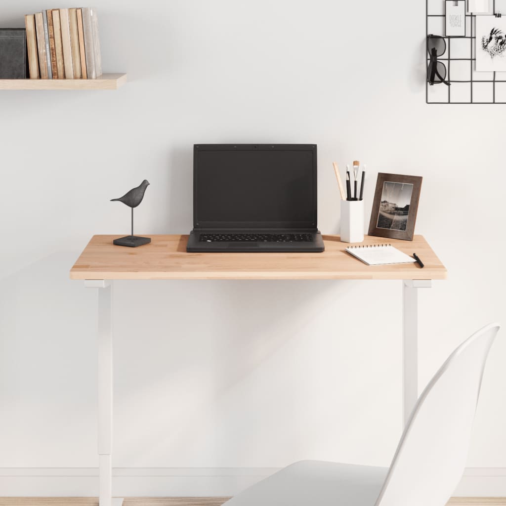 Table Top Rectangular Solid Wood Beech