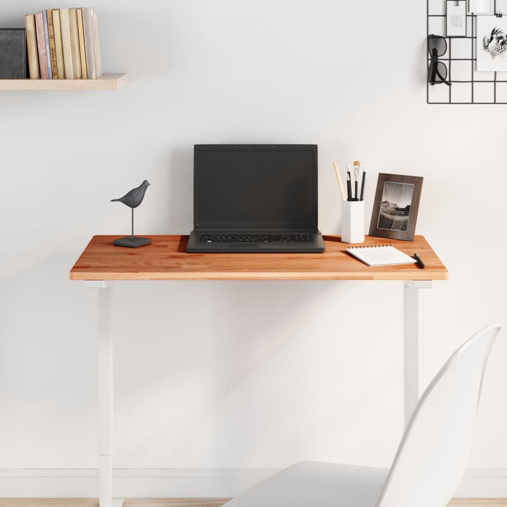 Table Top Rectangular Solid Wood Beech