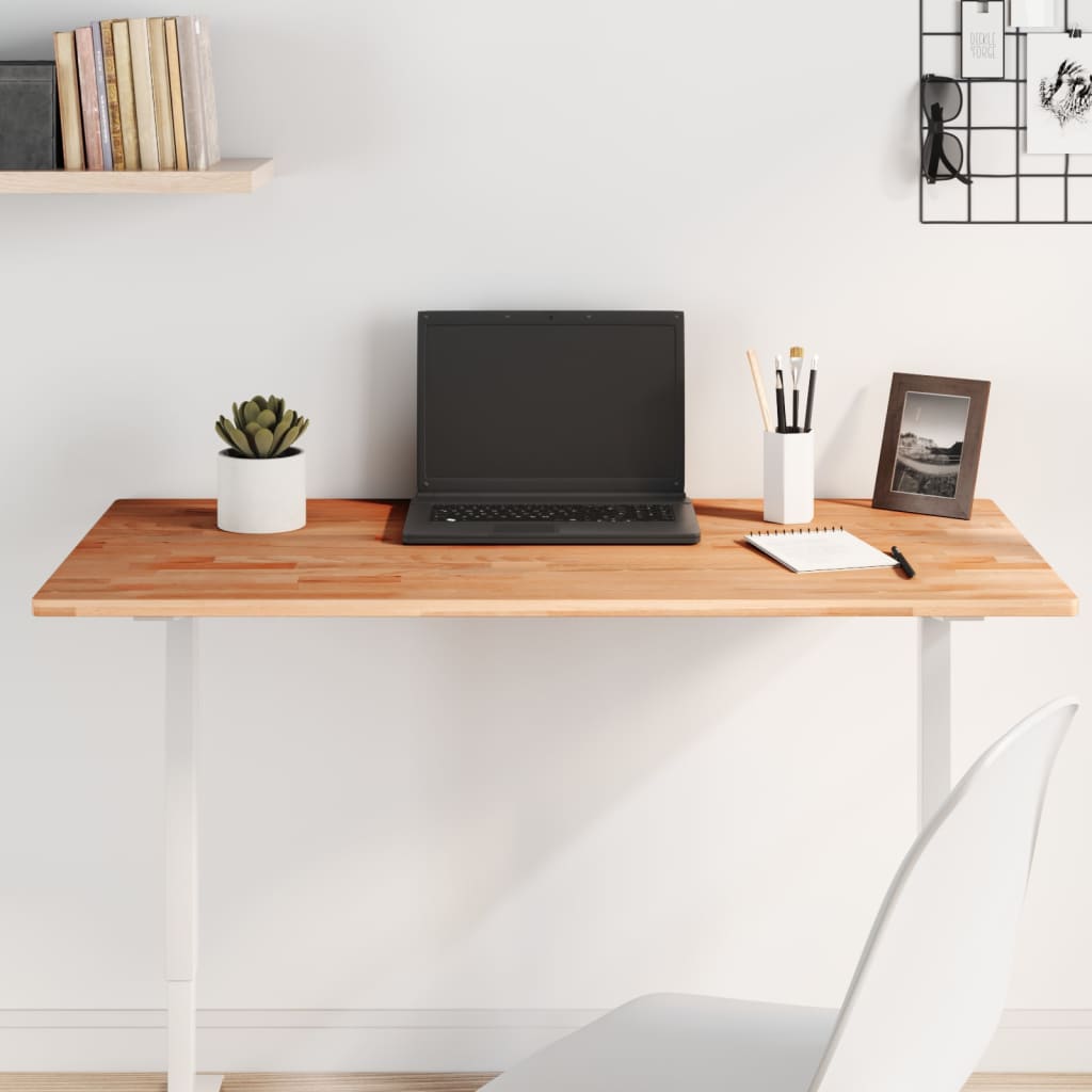 Table Top Rectangular Solid Wood Beech