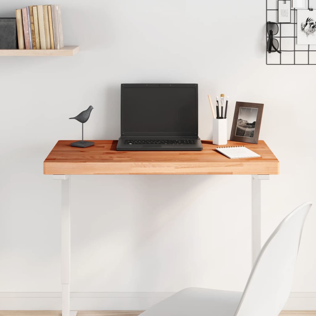 Table Top Rectangular Solid Wood Beech