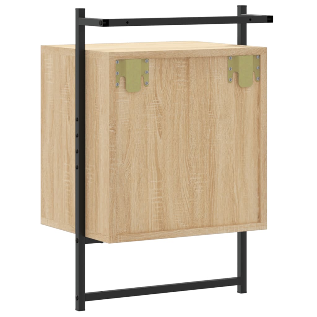 Bedside Cabinet Wall-Mounted 40X30X61 Cm Engineered Wood