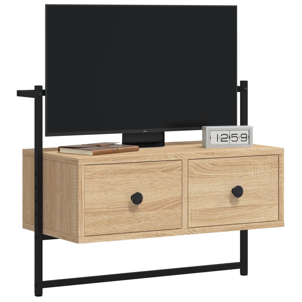 Tv Cabinet Wall-Mounted 60.5X30X51 Cm Engineered Wood