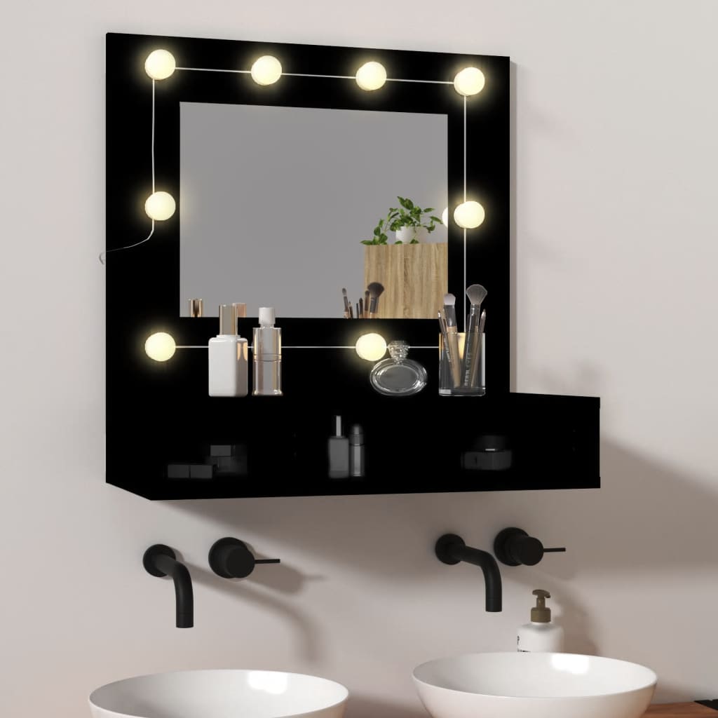 Mirror Cabinet With Led 60X31.5X62 Cm