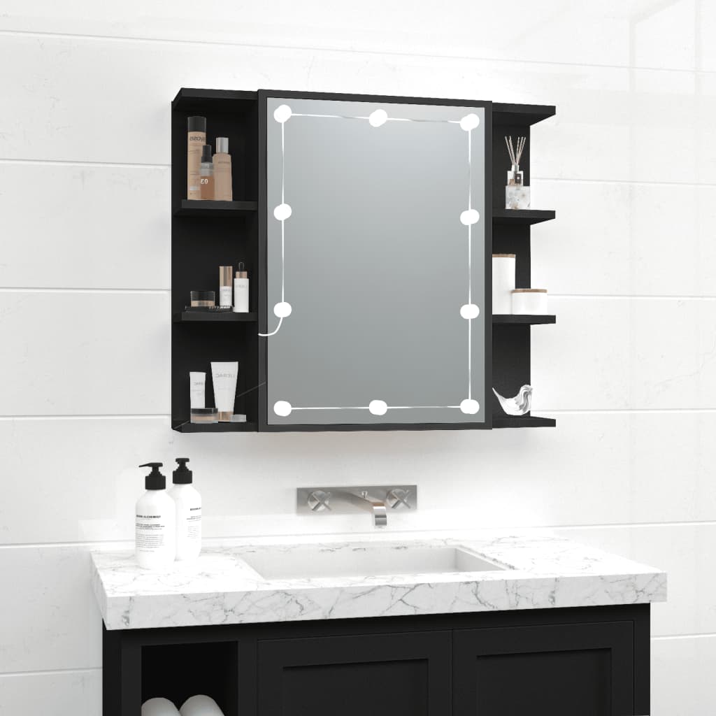 Mirror Cabinet With Led 70X16.5X60 Cm