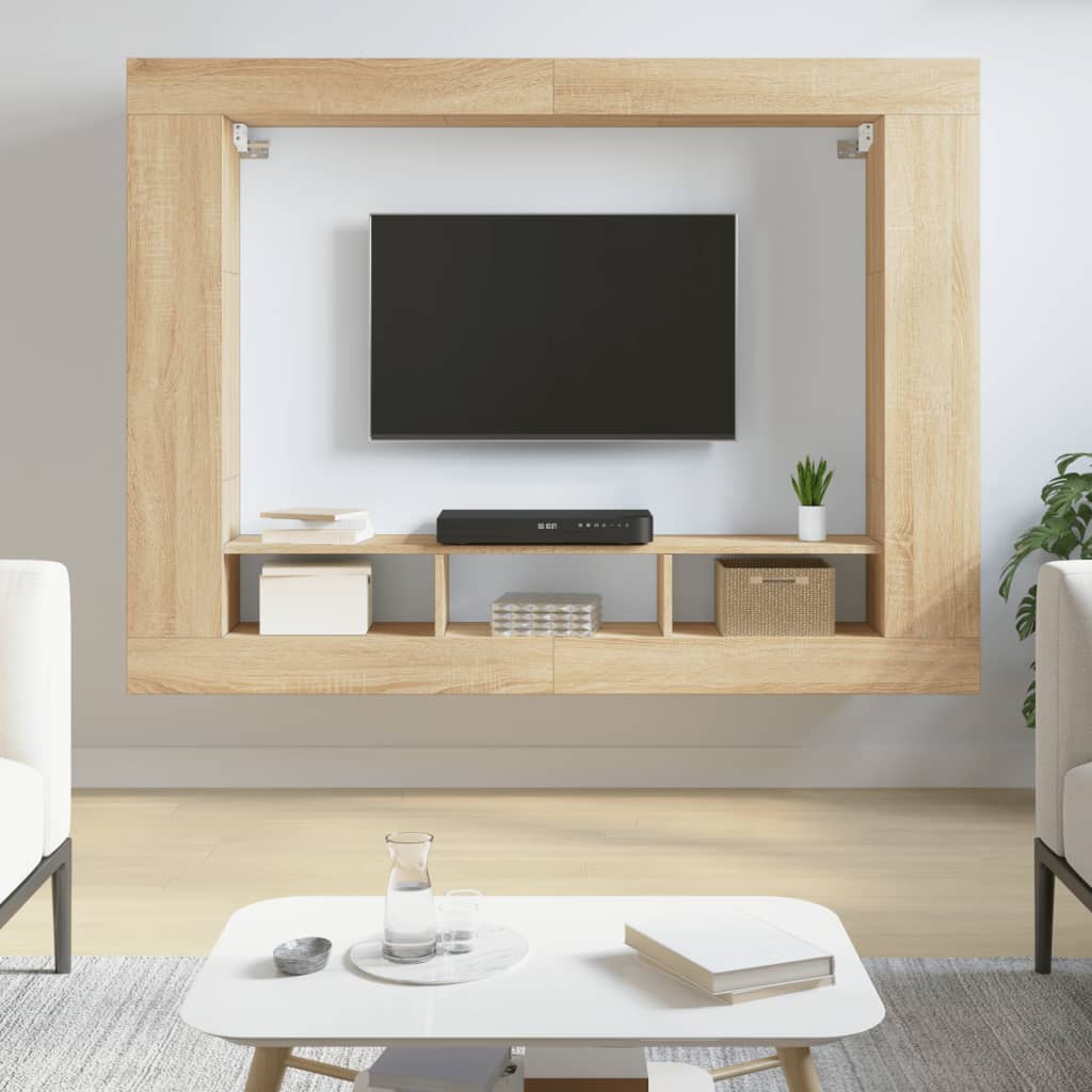 Tv Cabinet 152X22X113 Cm Engineered Wood