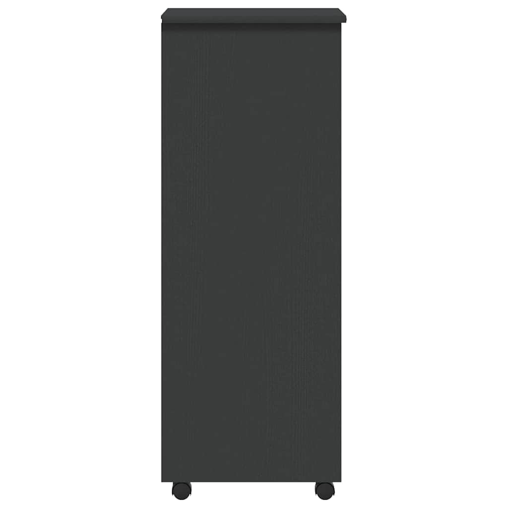 Rolling Cabinet With Drawers Moss Solid Wood Pine