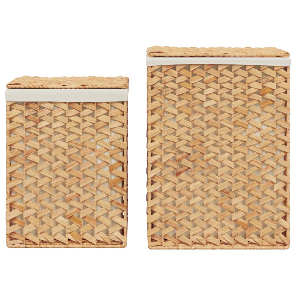 Laundry Baskets 2 Pcs Water Hyacinth