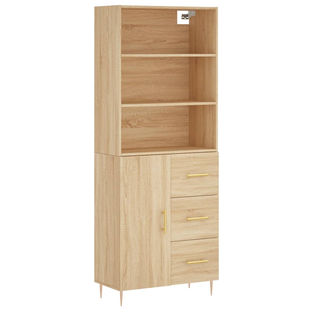 Highboard 69.5X34X180 Cm Engineered Wood