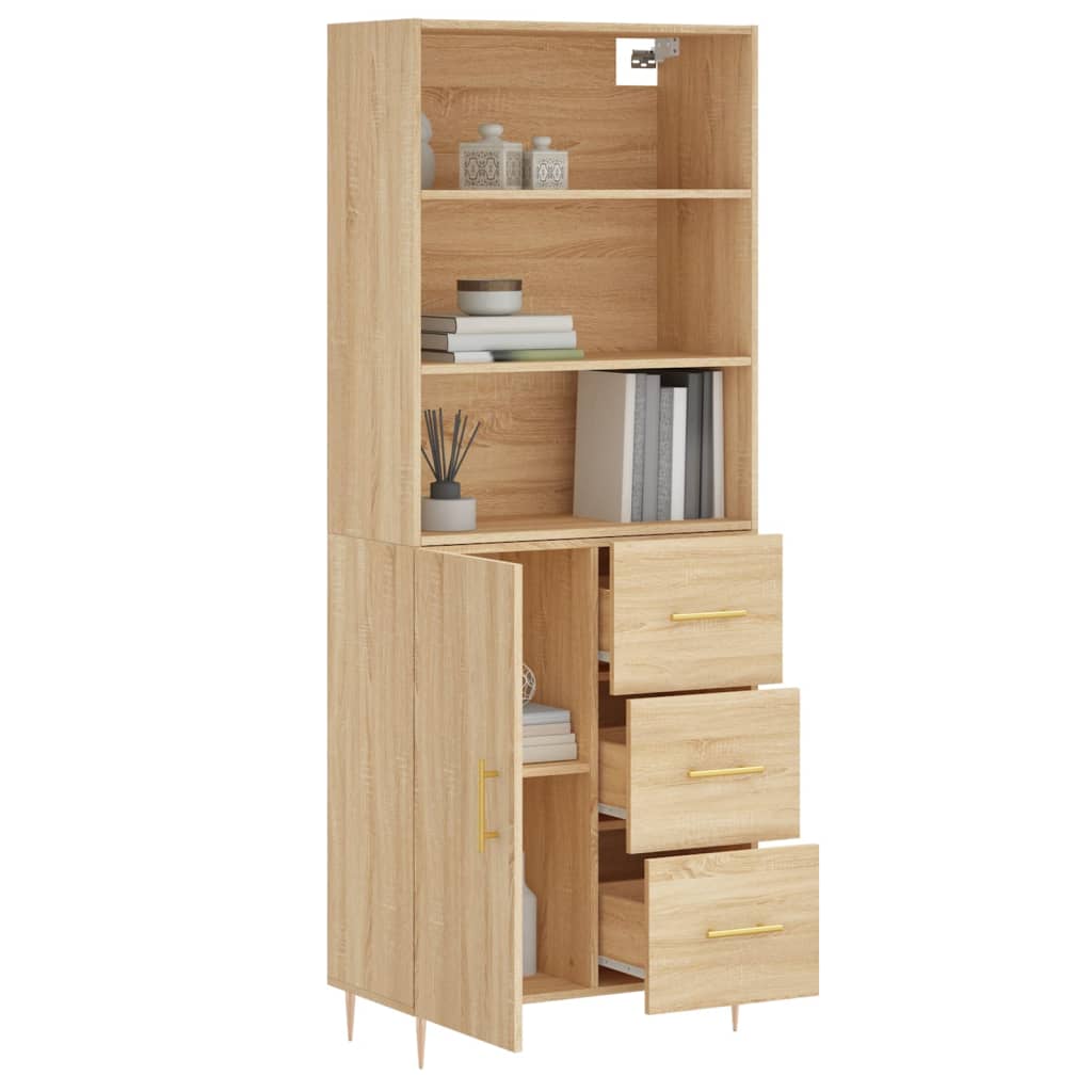 Highboard 69.5X34X180 Cm Engineered Wood