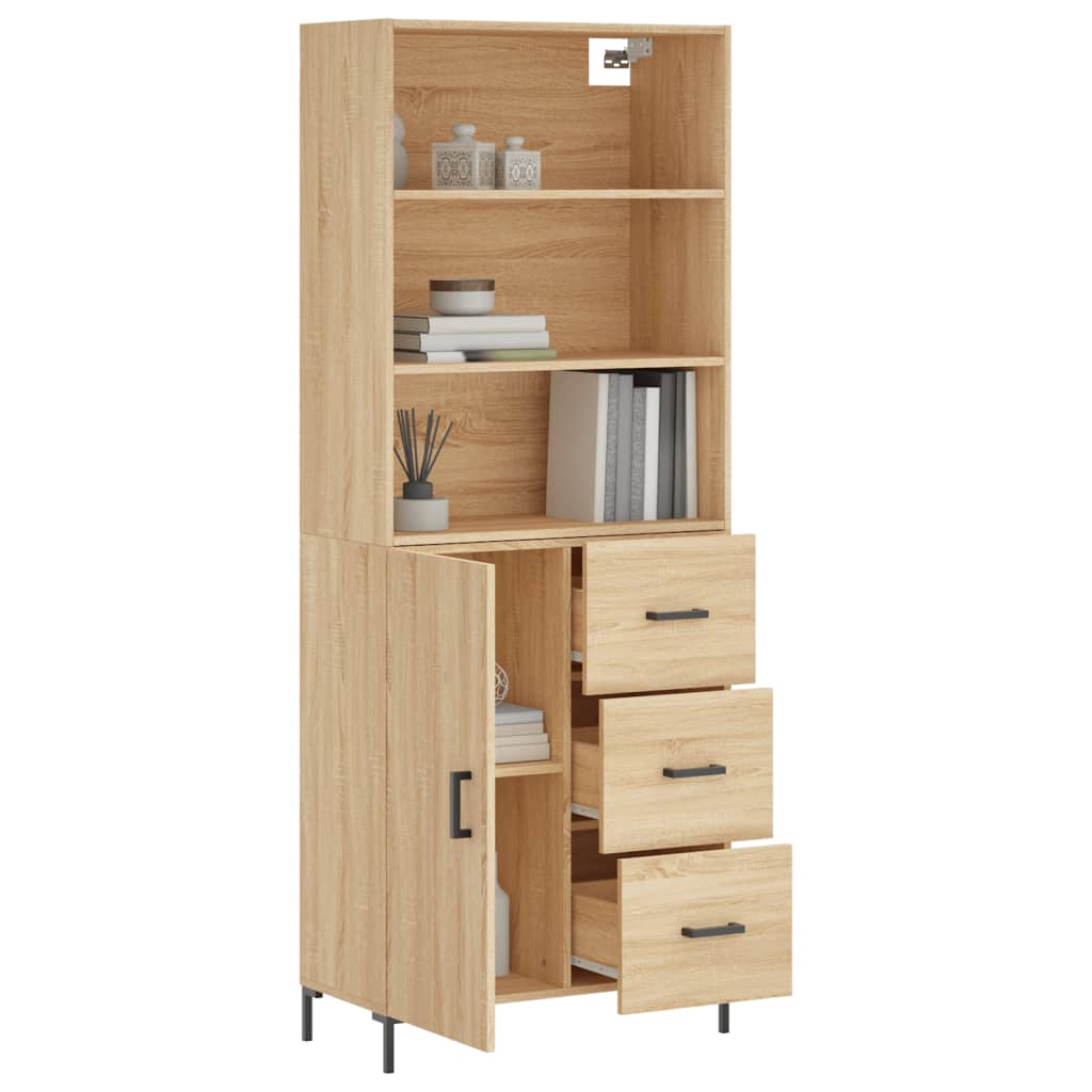Highboard 69.5X34X180 Cm Engineered Wood