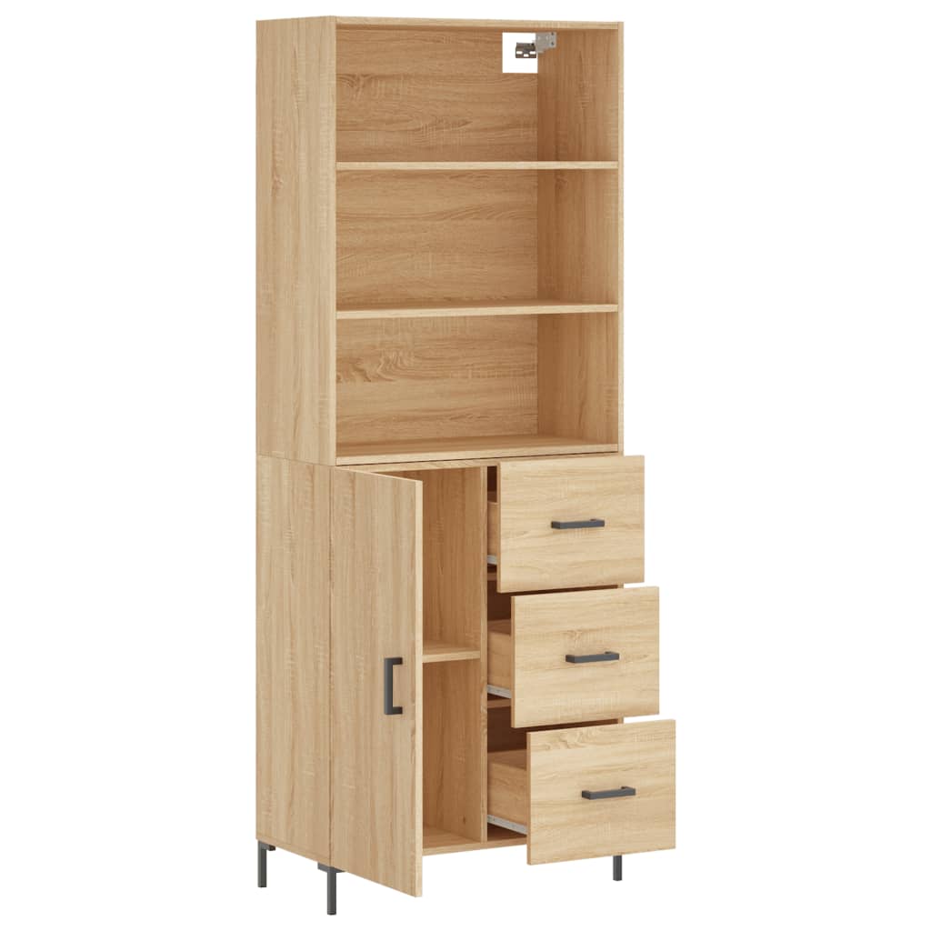 Highboard 69.5X34X180 Cm Engineered Wood