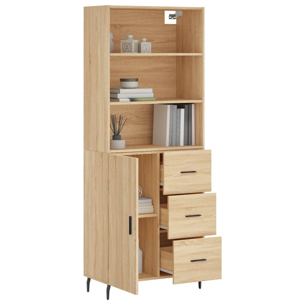 Highboard 69.5X34X180 Cm Engineered Wood