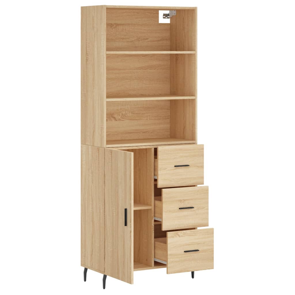 Highboard 69.5X34X180 Cm Engineered Wood