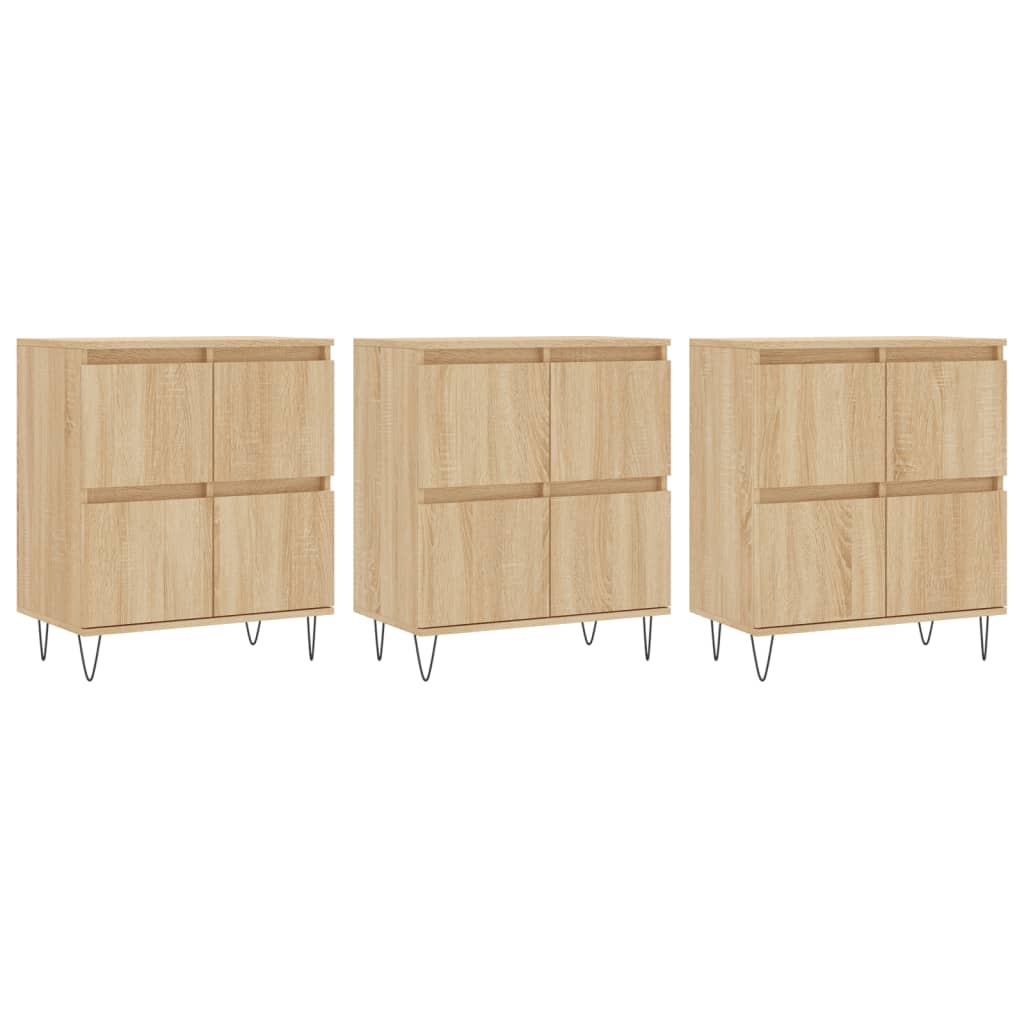 Sideboards 3 Pcs Engineered Wood