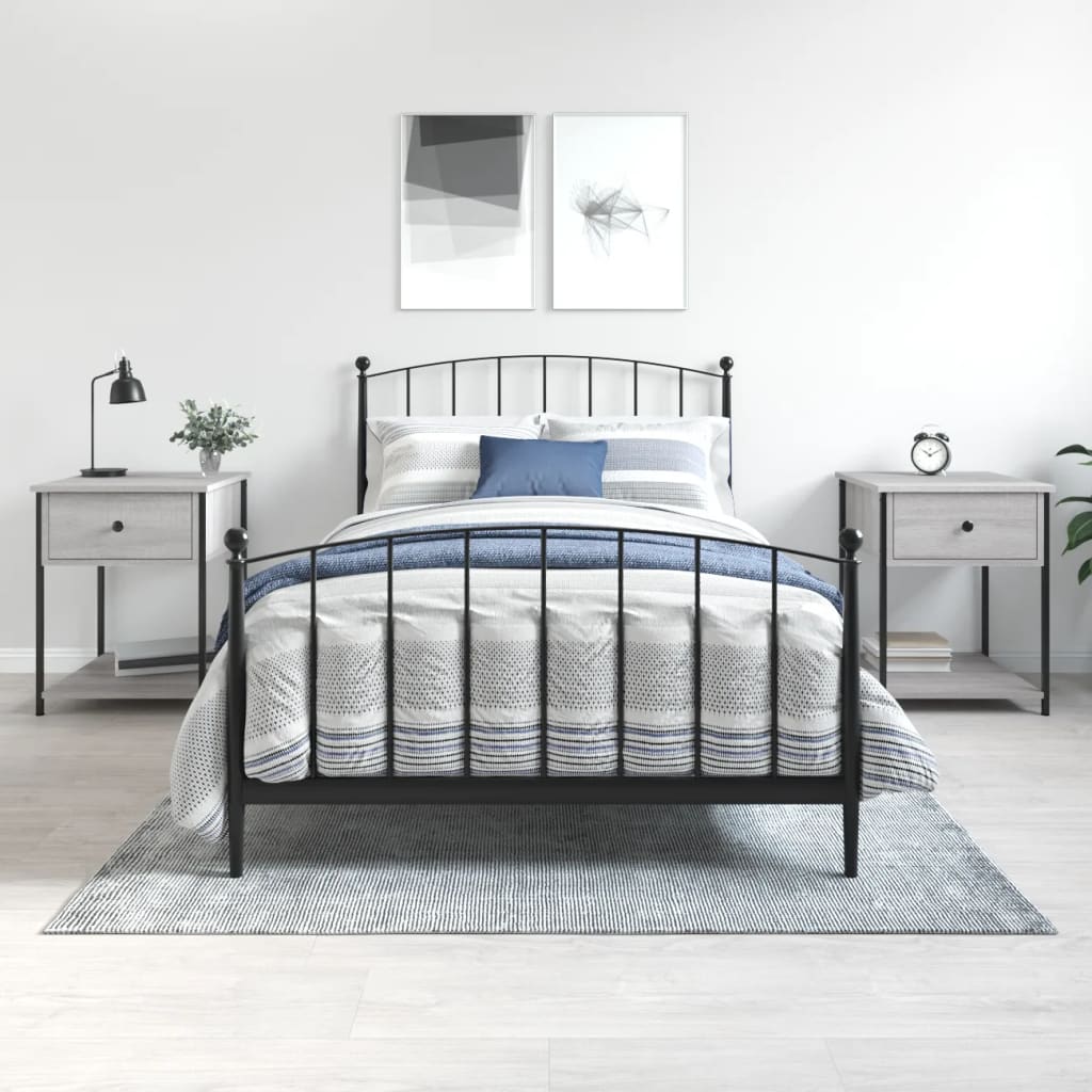 Bedside Table 44X45X58 Cm Engineered Wood