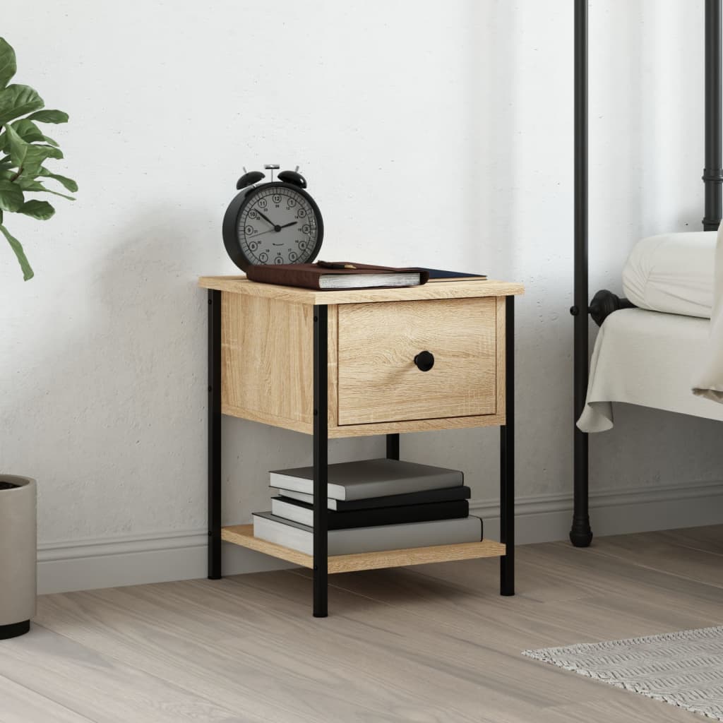 Bedside Table 34X35.5X45 Cm Engineered Wood