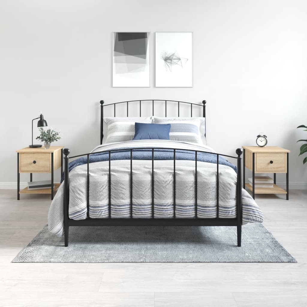 Bedside Table 34X35.5X45 Cm Engineered Wood