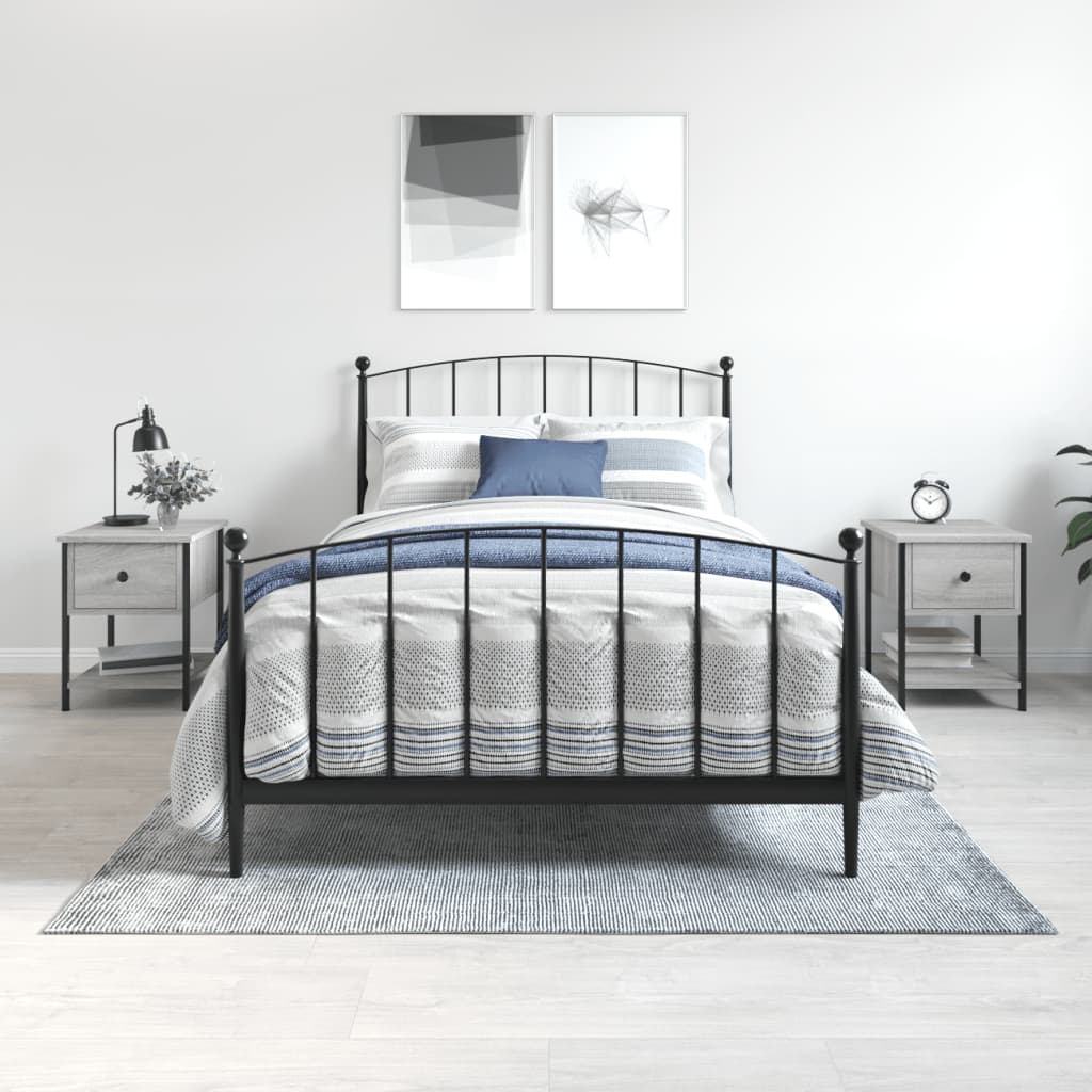 Bedside Table 34X35.5X45 Cm Engineered Wood