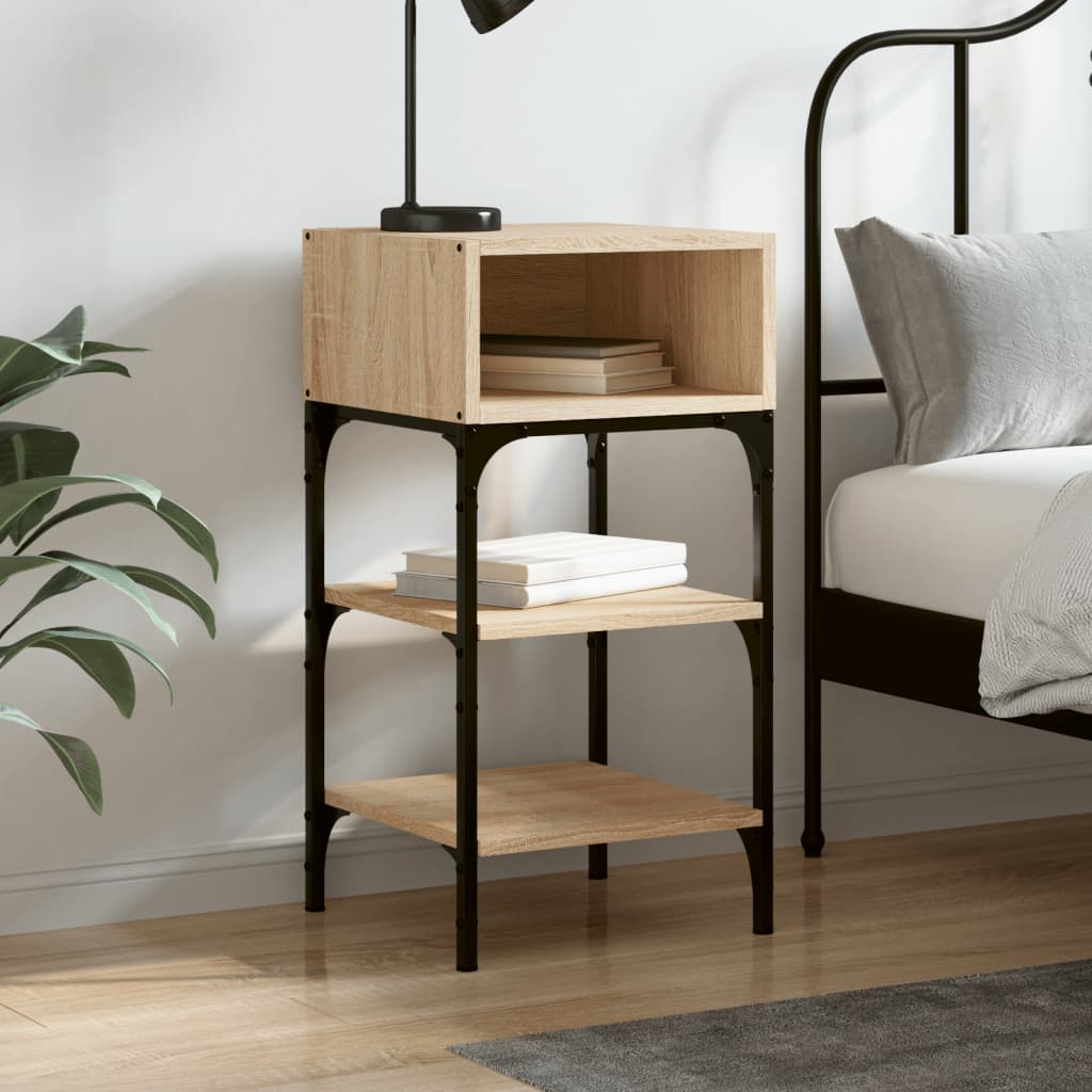 Bedside Table 35X34.5X70 Cm Engineered Wood