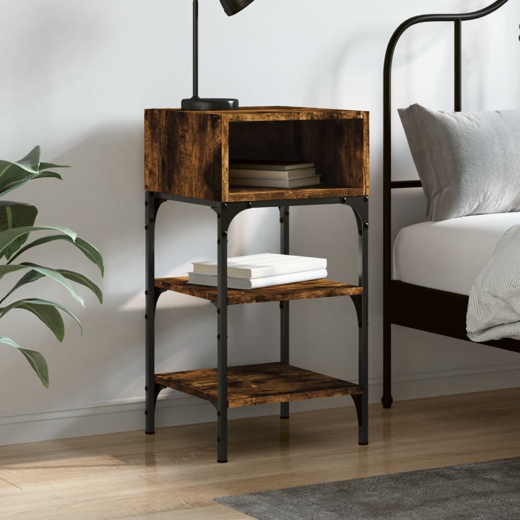 Bedside Table 35X34.5X70 Cm Engineered Wood