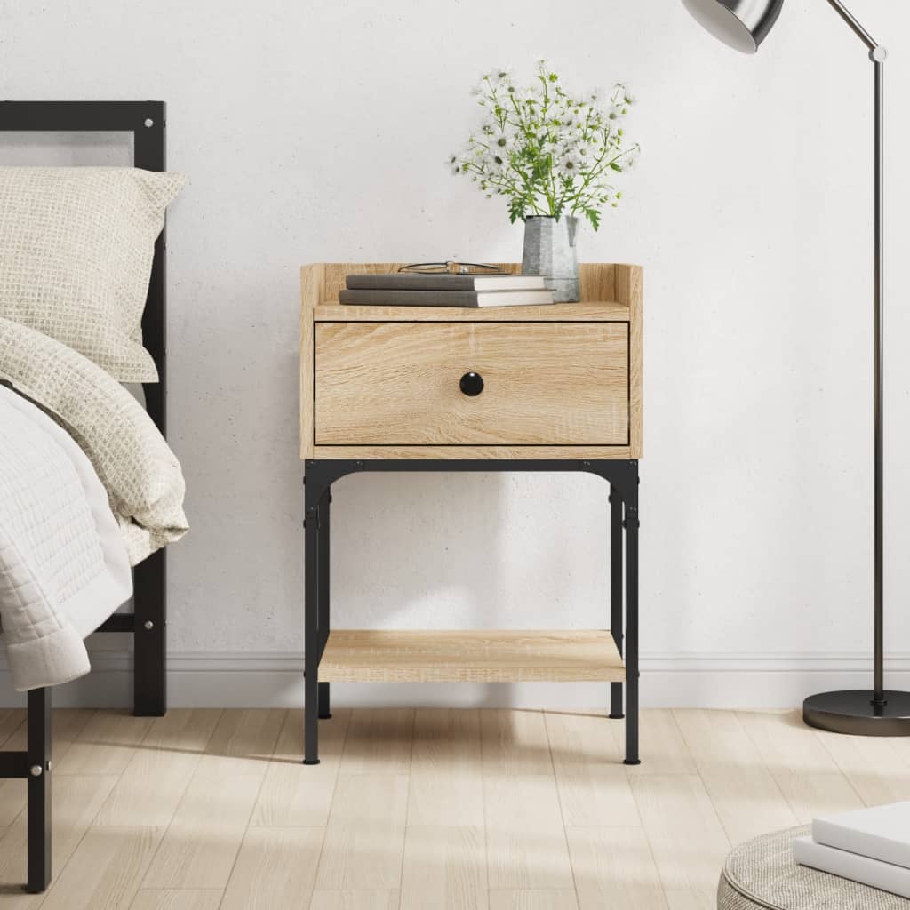 Bedside Table 40.5X31X60 Cm Engineered Wood