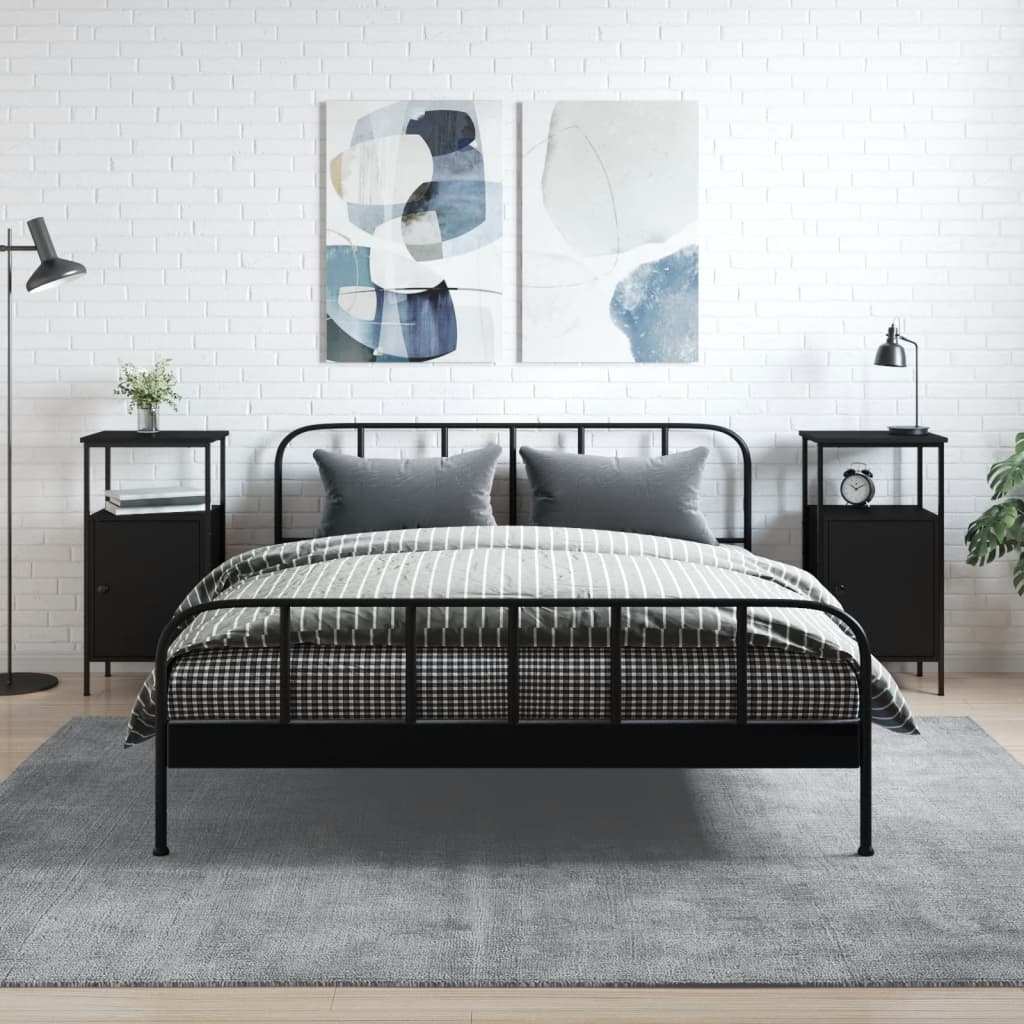 Bedside Cabinet 41X31X80 Cm Engineered Wood