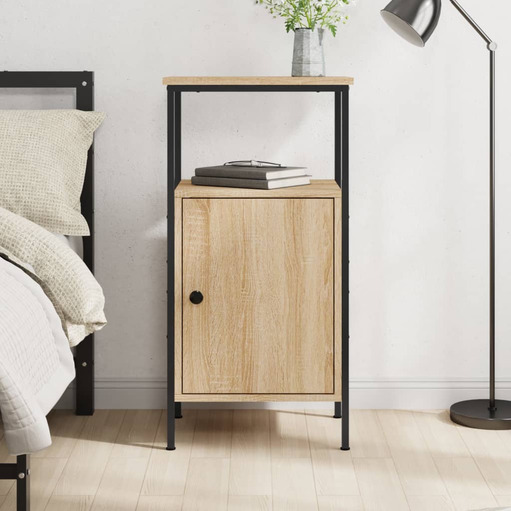 Bedside Cabinet 41X31X80 Cm Engineered Wood