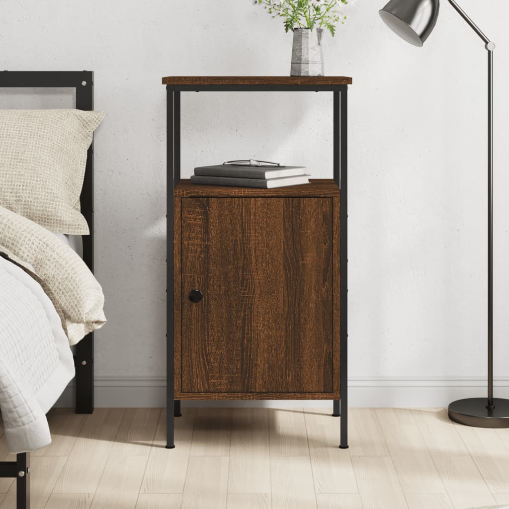 Bedside Cabinet 41X31X80 Cm Engineered Wood