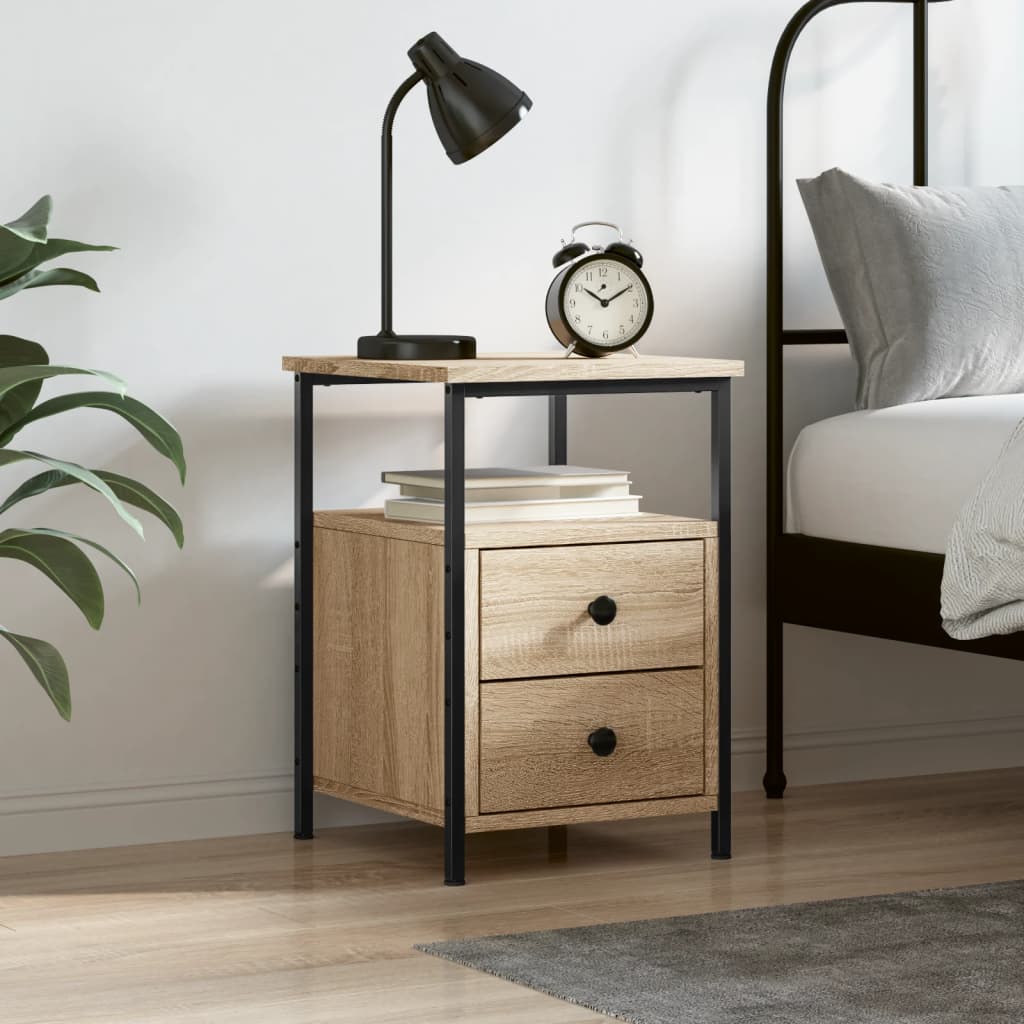Bedside Cabinet 34X35.5X50 Cm Engineered Wood