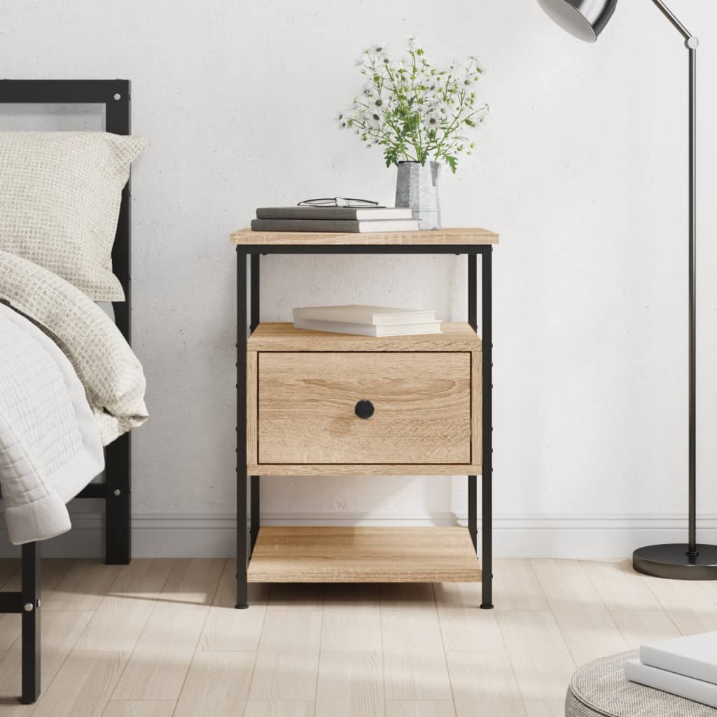 Bedside Cabinet 40X42X56 Cm Engineered Wood