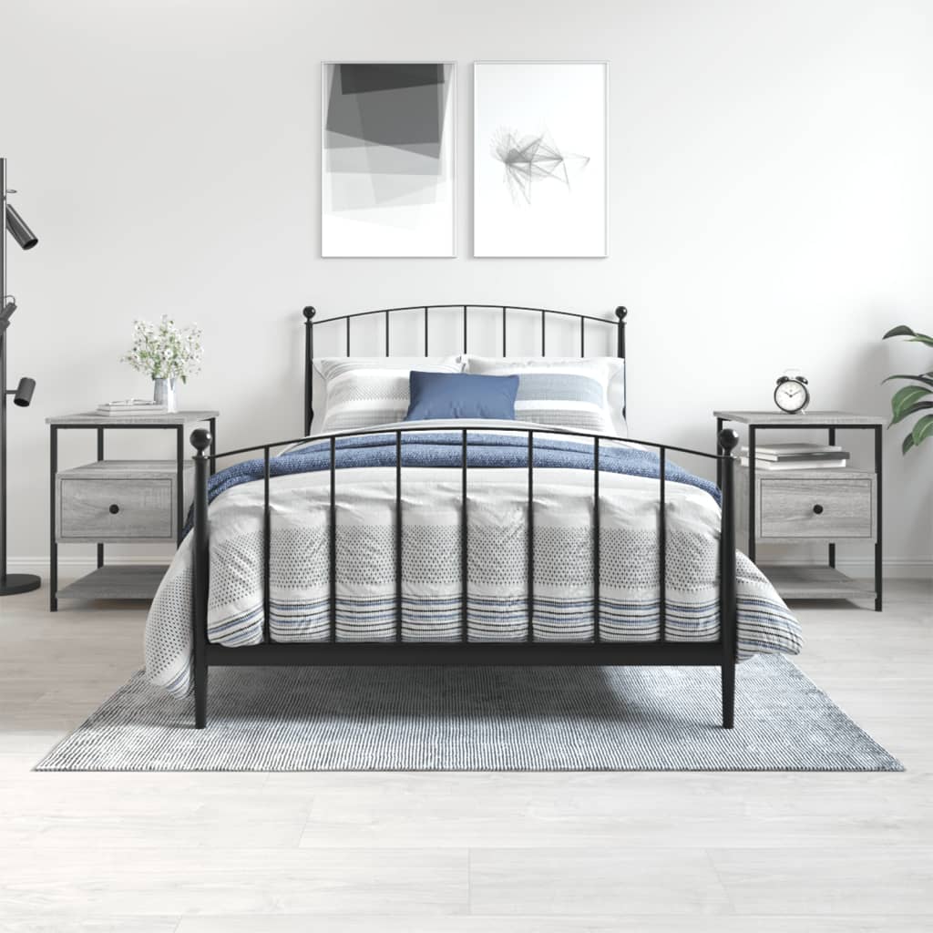 Bedside Cabinet 40X42X56 Cm Engineered Wood