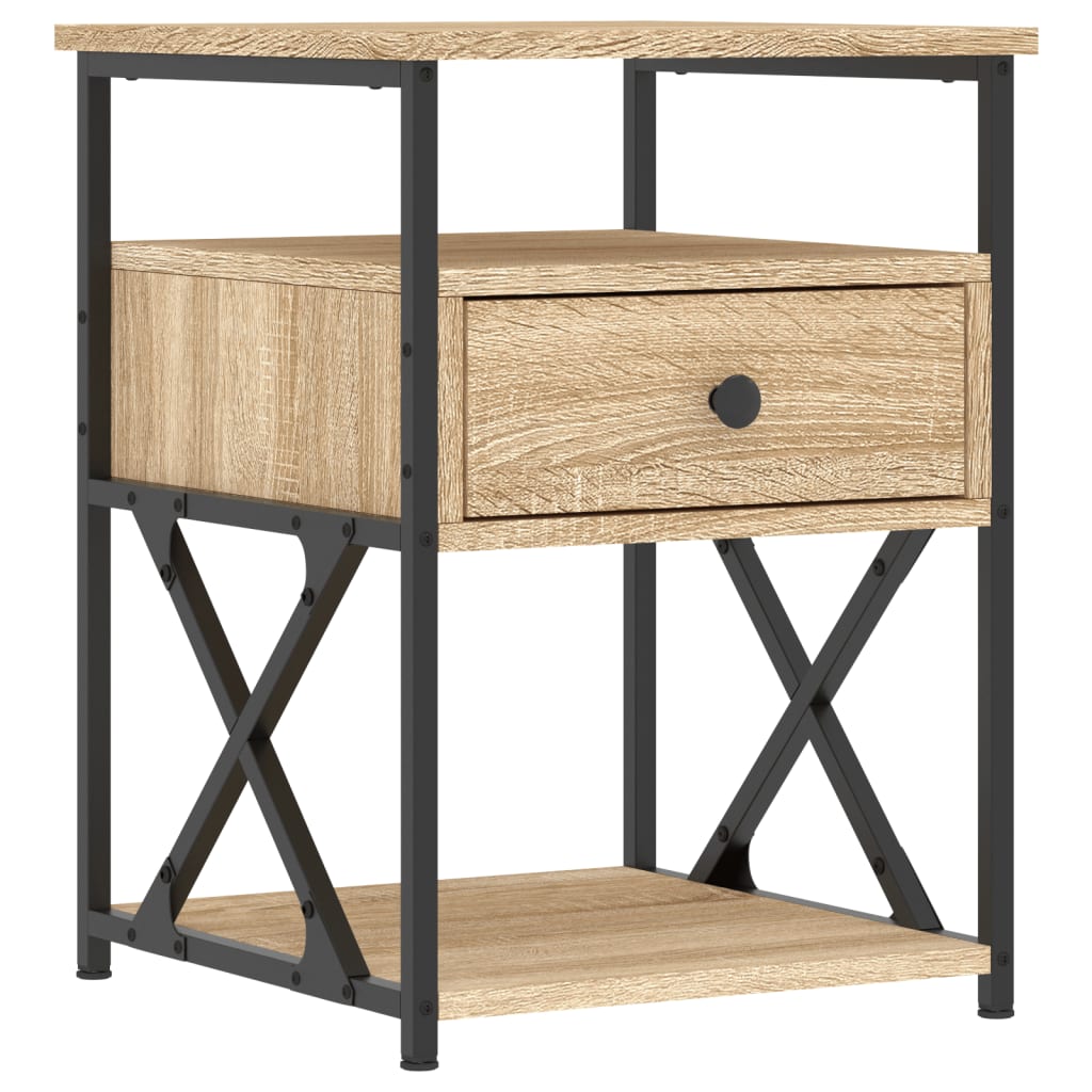 Bedside Cabinet 40X42X55 Cm Engineered Wood