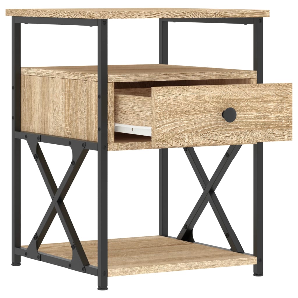 Bedside Cabinet 40X42X55 Cm Engineered Wood